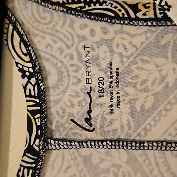 Lane Bryant NWT Navy and Yellow tank/workout top Size 18/20 - Picture 7 of 8